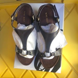 Nine West Avazu Chocolate wedge sandal 8 1/2